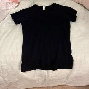 athleta girl tight black shirt